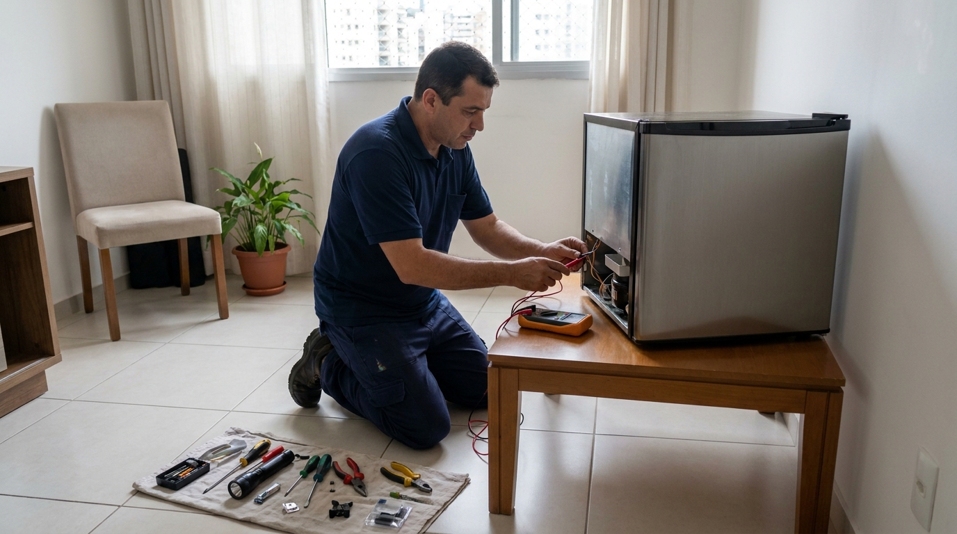 Técnico de conserto de frigobar em residência em Caxias do Sul‑RS